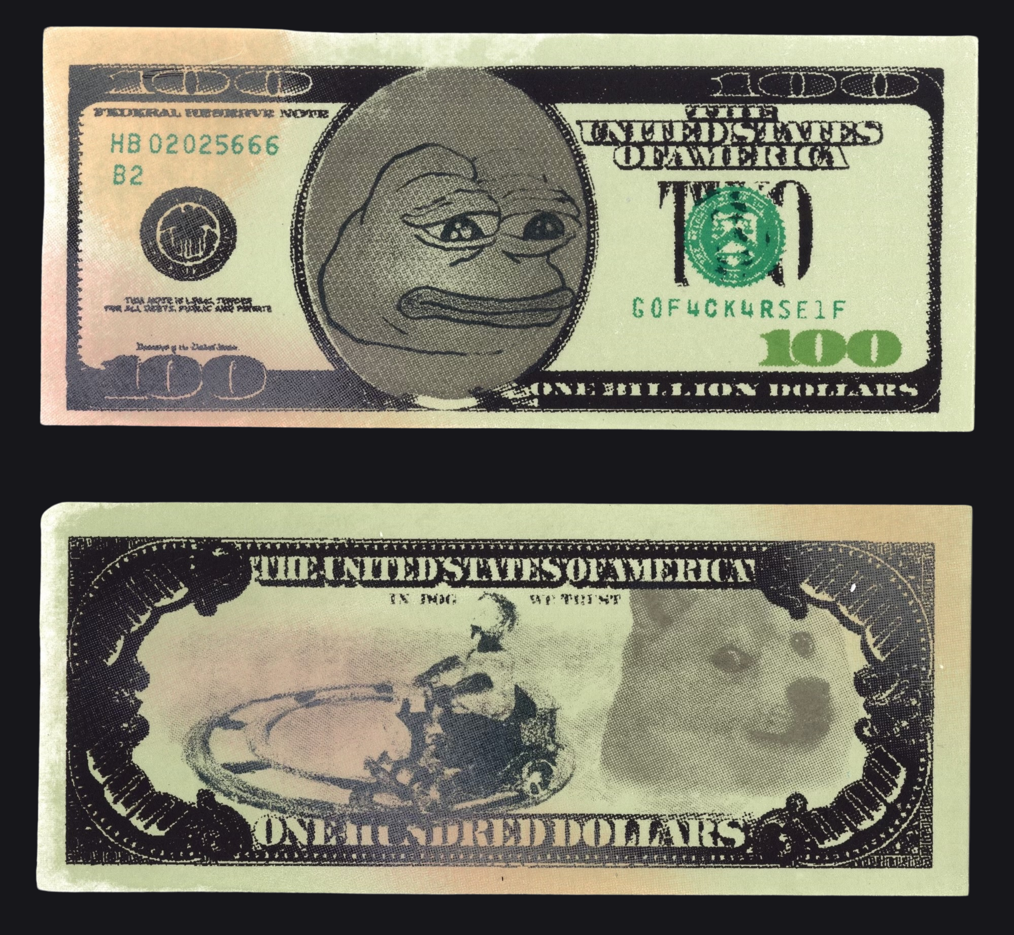 FOR SALE - $10 ea. (14/14) / $15 front & back (6/9)<br><strong>Feels bad,  man</strong>, 2025, Lithograph, 7 layer screenprint, 2.6 x 6.1 in. each